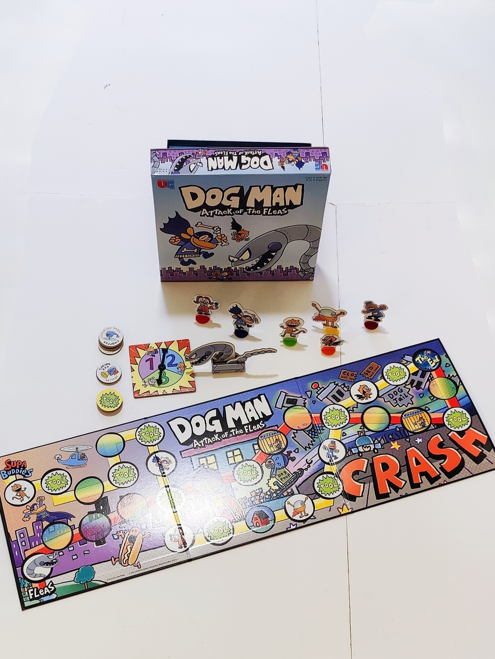 Dog Man: Attack of the Fleas Kids Board Game - Colorful